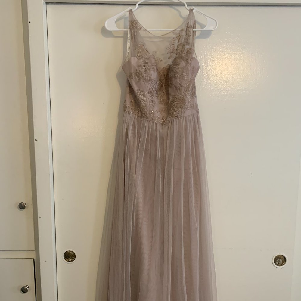 Biscotti David's Bridal Bridesmaid Dress